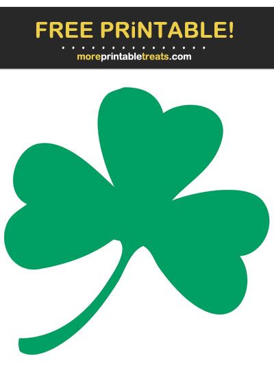 Green Shamrock Printable Cutouts