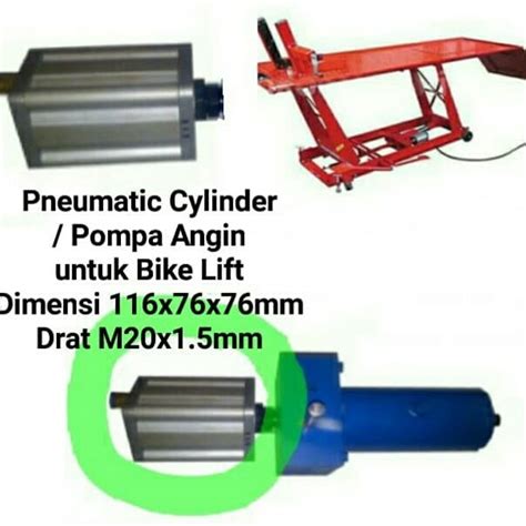 Jual Silinder Pneumatic Cylinder Pompa Angin Bike Lift Shopee Indonesia