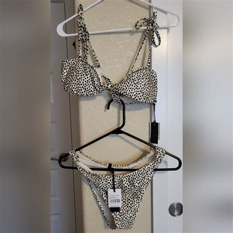 Kendall Kylie Swim Kendall Kylie Black And White Polka Dot Bikini Poshmark