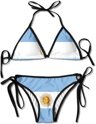 Keben Bikini Flag Of Argentina Swimsuits Bikinis Thong Swimsuit For Beach Beach Swimming Black