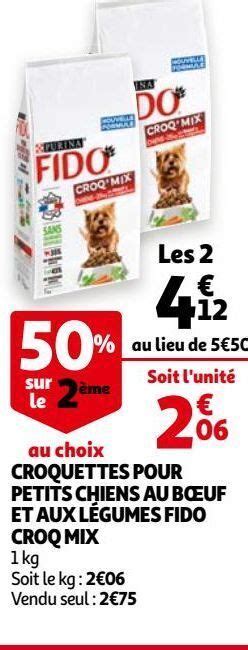 Promo Croquettes pour petits chiens au bœuf et aux légumes fido croq