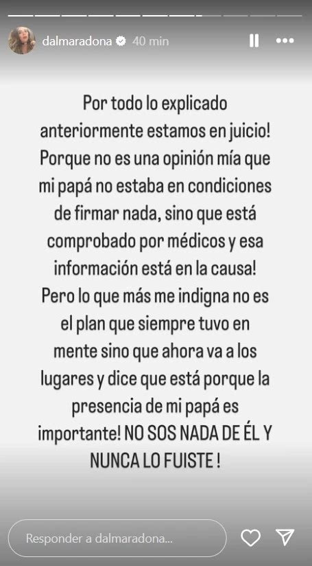 Dalma Maradona Expresó Su Furia Contra Un Exsocio De Su Padre A Quien