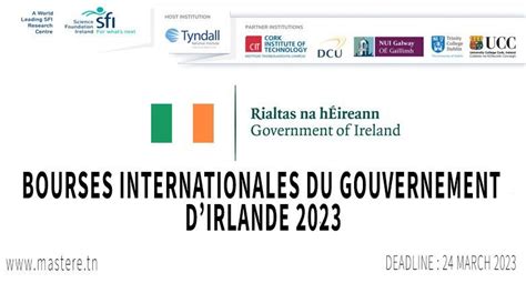 Bourses d études du Gouvernement d irlande