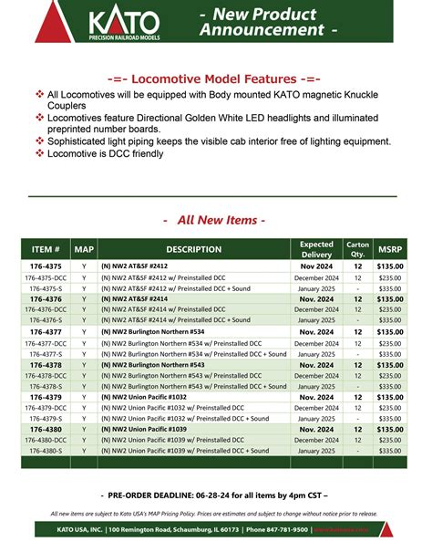 N May Announcement Sheet 2000 N Scale Model Trains Fifer Hobby Supply