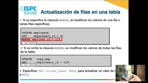 02 Lenguaje Dml Sql Ansi Modificar Datos Youtube