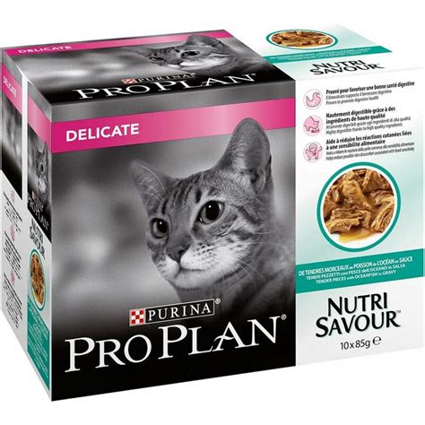 Purina Pro Plan Nutri Savour Delicate Pesce Dell Oceano In Salsa 10 X 85g