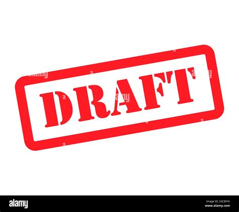 Draft stamp symbol, label sticker sign button, text banner vector ...