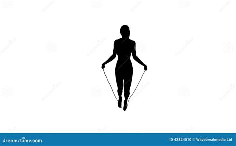 Skipping Silhouette Woman Slow Motion Stock Footage Videos Stock