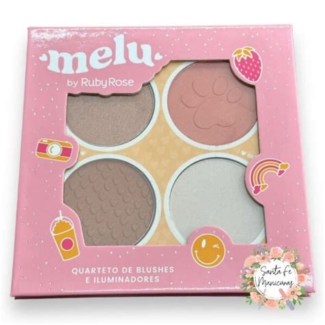 Paleta Cuarteto De Blush E Iluminador Melu By Ruby Rose Santa Fe