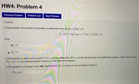 Solved HW4 Problem 4 Previous Problem Problem List Next Chegg