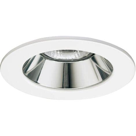 Plafonnier Encastr Silver Fixed Round Ip Gu W Blanc