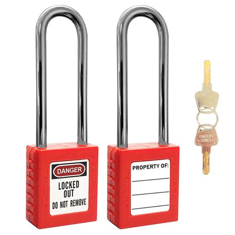 Set Of Long Shackle Lockout Padlocks Next Day Safety