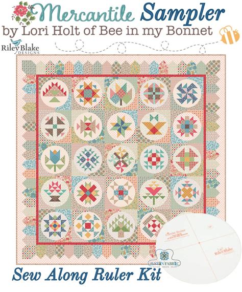 Mercantile Sampler Sew Along Quilt Kit By Lori Holt For Riley Blake Designs Etsy