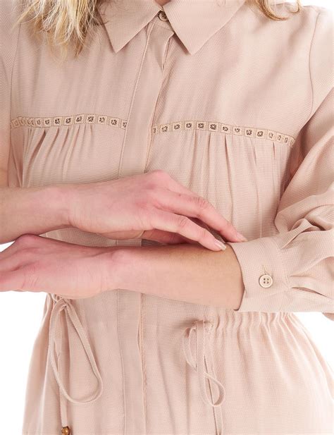 Beli Bağcıklı Elbise Nude