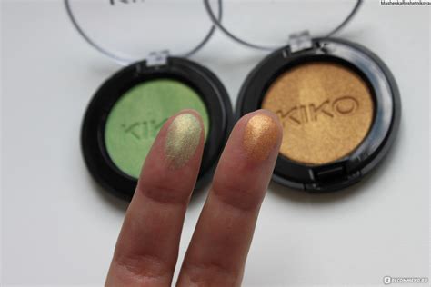 Тени для век KIKO - «KIKO 102 Dark pearly gold, 108 Pearly golden green ...