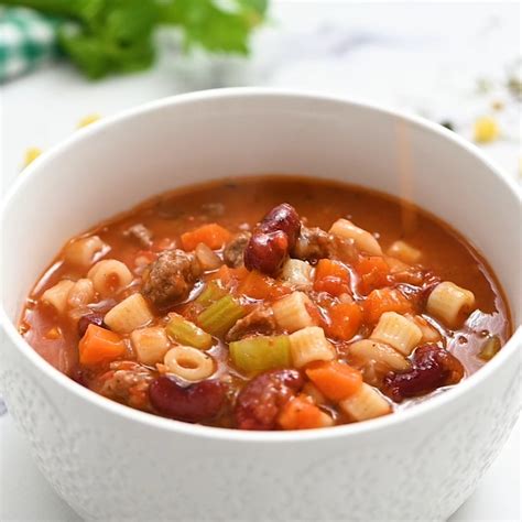 Slow Cooker Pasta E Fagioli Soup Vegetable Beef Pasta Recipe