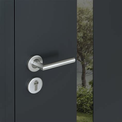 Cynex 6777 Modern Exterior Entry Door 32″ x 80″ in Grey Graphite by