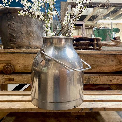 Vintage Stainless Steel Milk Churn — Lawsons Yard