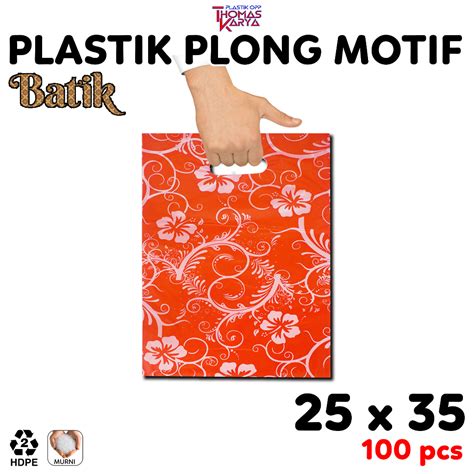 Jual Plastik HD Plong 20x30 Motif BATIK Isi 100 Kantong Snack Idangan