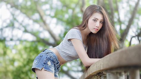 Women Asian Photography Model Looking At Viewer Hd Wallpaper