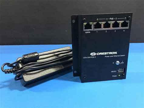 Crestron Cen Sw Poe 5 5 Port Poe Gigabit Ethernet Switch With Ac Adapter Ebay