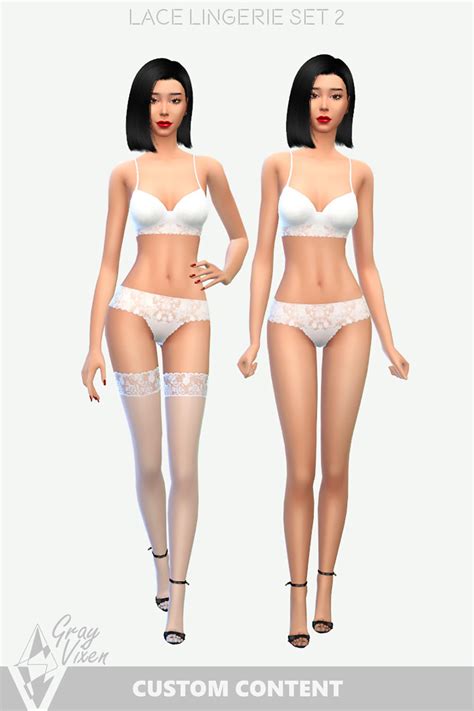 The Sims 4 Lingerie CC Ts4cc Lace Lingerie Set