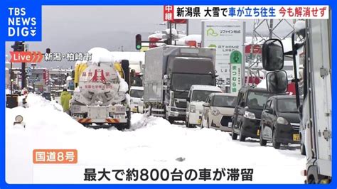 新潟・国道8号 新潟市方面は1時間に100メートルほど進む 記録的大雪での滞留いまだ解消されず｜tbs News Dig │ 【気ままに】ニュース速報