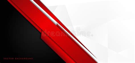 Template Corporate Banner Concept Red Black Grey And White Contrast