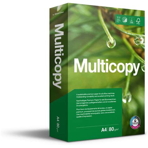 Papier xero A4 80g MULTICOPY 5 ryz klasa białości A Multiprint