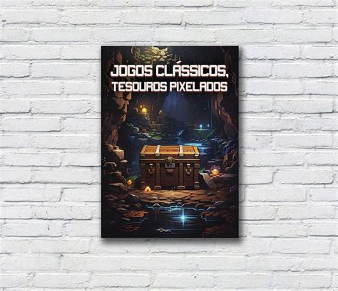 Placa Decorativa MDF 20x28 Gamer Tesouro Pixelado Em MDF 20x28