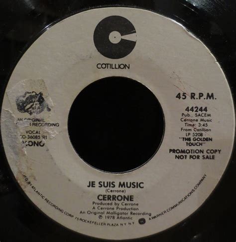 Cerrone Je Suis Music 1978 Vinyl Discogs