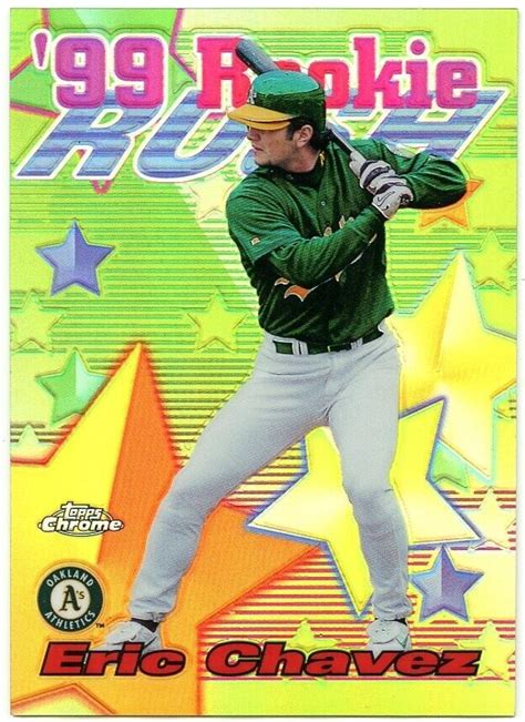 Topps Chrome All Etch Refractor Eric Chavez Oakland A S Ebay