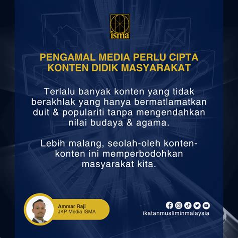 Pengamal Media Dan Pencipta Konten Perlu Perbanyakkan Konten Yang