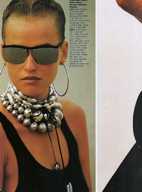 Loads Of Layered Sterling Silver Necklaces Vogue Australia 1980s