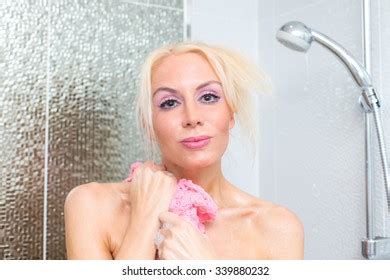 Blonde Woman Bathroom Stock Photo Shutterstock