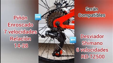 Desviador Shimano Tourney RD TZ500 De 6 Velocidades Es Compatible Con