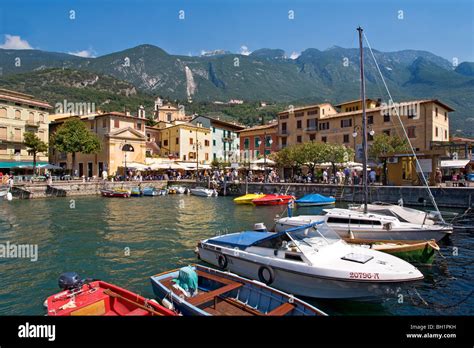 Malcesine Lake Garda Veneto Italy Stock Photo Alamy