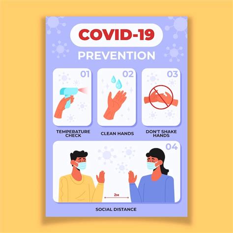 Poster zur coronavirus prävention Premium Vektor