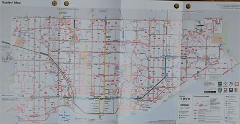 TTC Ride Guide Map 2023 Lite Winter Toronto Canada Subway Bus Public ...