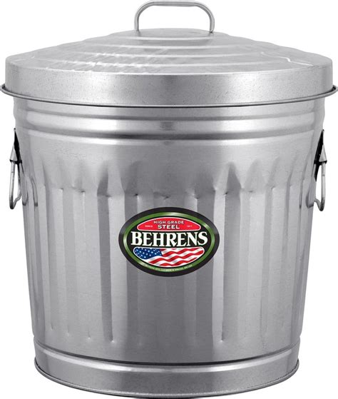 Behrens Manufacturing 6210 Galvanized Steel Trash Can 10 Gallon