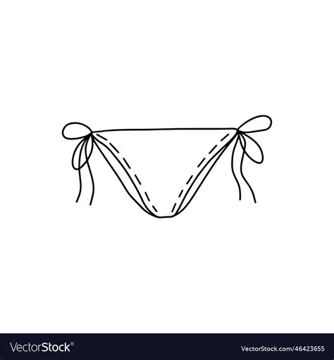 Doodle Bikini From Swim Suit Royalty Free Vector Image