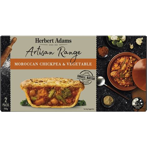 Herbert Adams Artisan Moroccan Chickpea Vegetable Pie G Woolworths