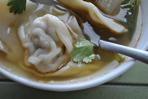 Wonton Soup With Homemade Wonton Wrappers Garlic Girl