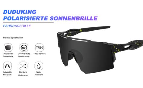 Duduking Polarisierte Sonnenbrille Fahrradbrille Herren Damen Schnelle