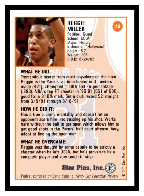 Star Pics Rare Reggie Miller Flb Ucla Bruins Eur