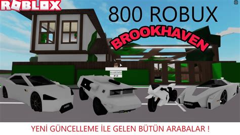 Yenİ GÜncelleme Ve BÜtÜn Yenİ Arabalar Roblox Brookhaven Youtube