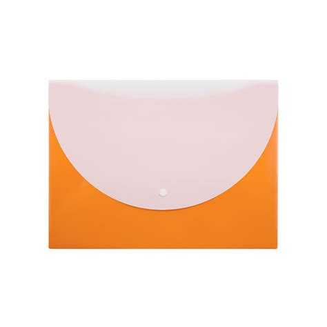 Poly Envelopes with Snap Button Closure, 2-Pocket, PP A4,Document Wallets