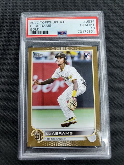 Topps Update Series Gold Us C J Abrams Rc For Sale