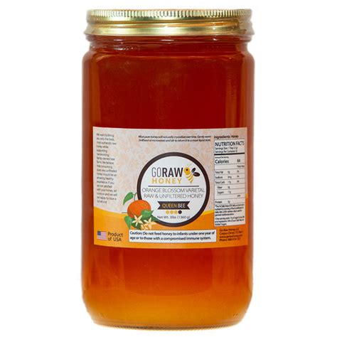 Orange Blossom Raw Honey 3lb Jar Wfree Shipping Unfiltered