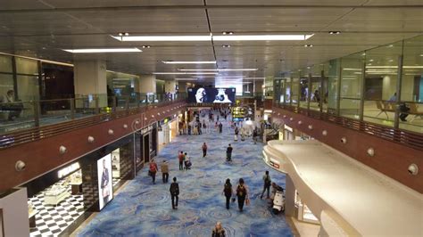 Singapore Changi International Airport Terminal Transit Area Stock